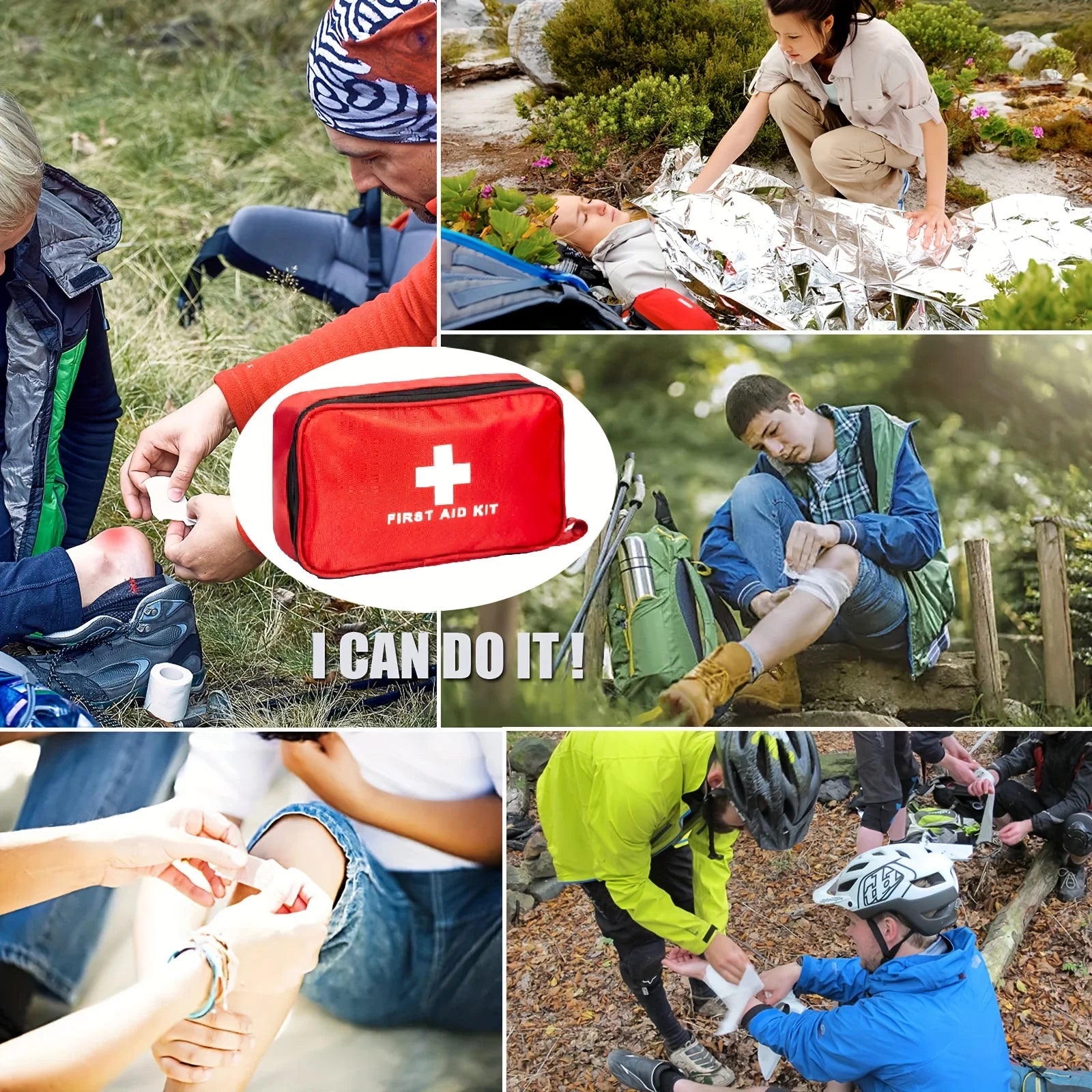 Portable Emergency First Aid Kit – Medical Bag for Home, Travel, Camping & Survival